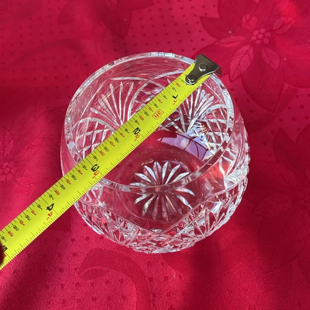 Waterford Crystal Cut Glass Bowl candle holder signed